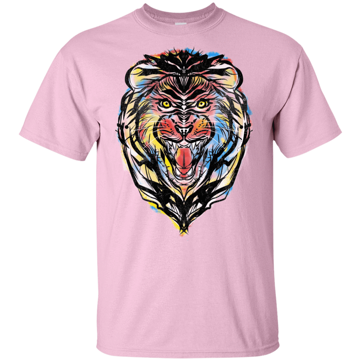 T-Shirts Light Pink / YXS Stencil Lion Youth T-Shirt