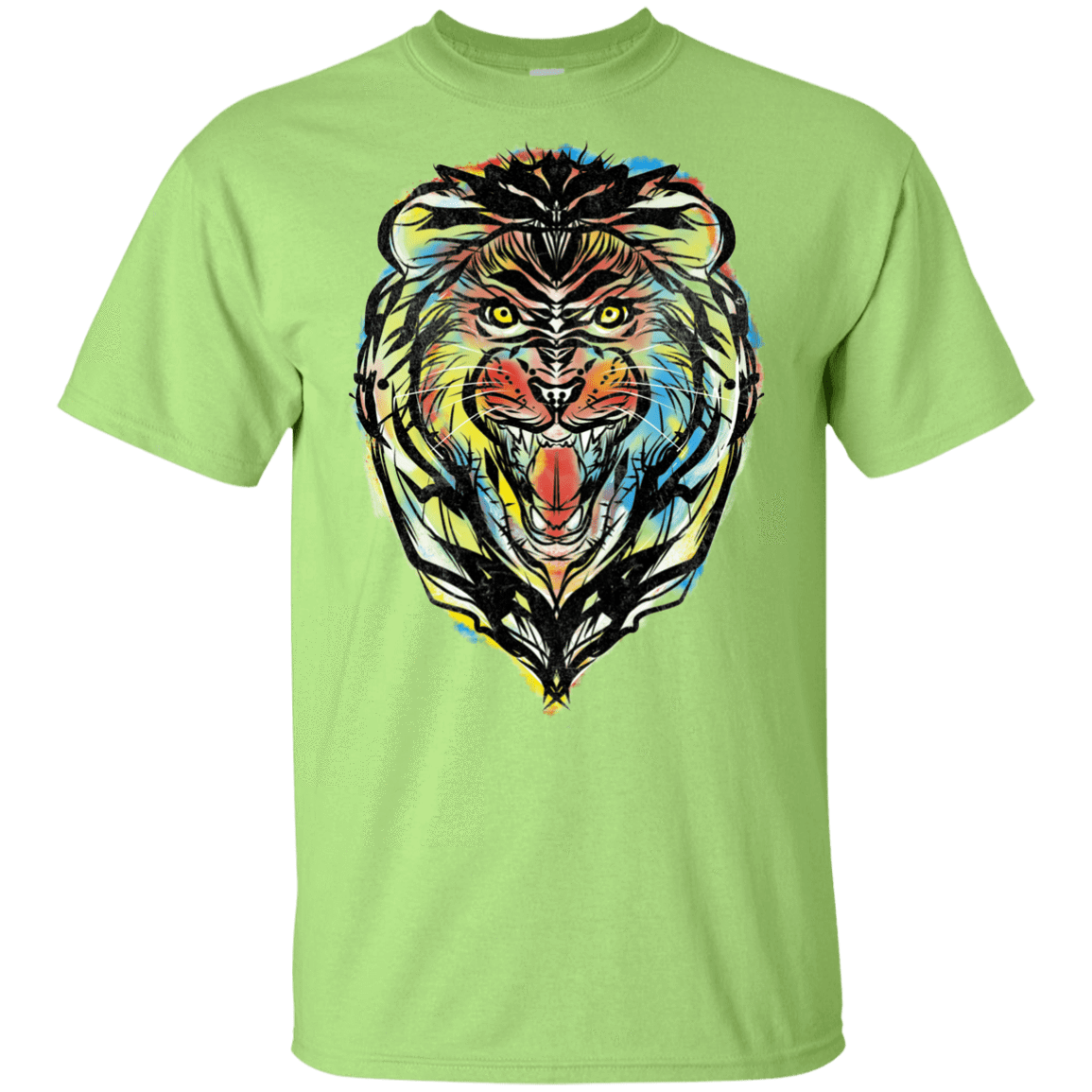 T-Shirts Mint Green / YXS Stencil Lion Youth T-Shirt