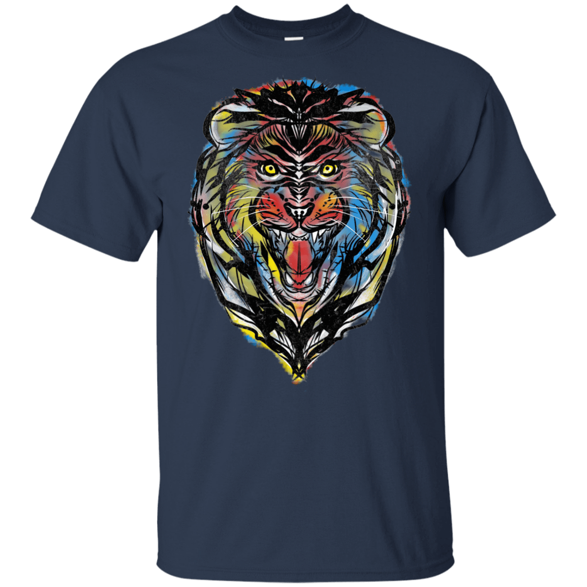 T-Shirts Navy / YXS Stencil Lion Youth T-Shirt