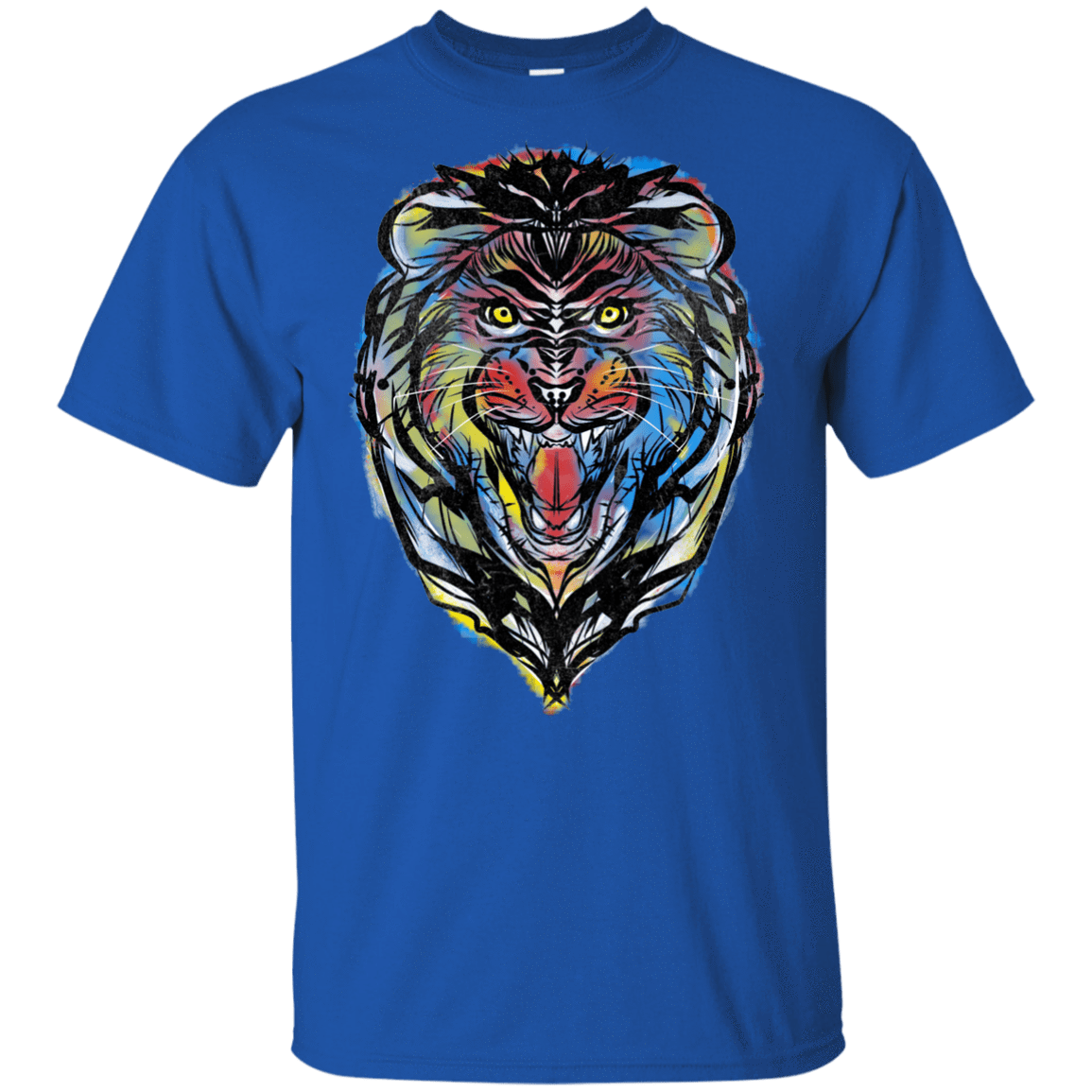 T-Shirts Royal / YXS Stencil Lion Youth T-Shirt