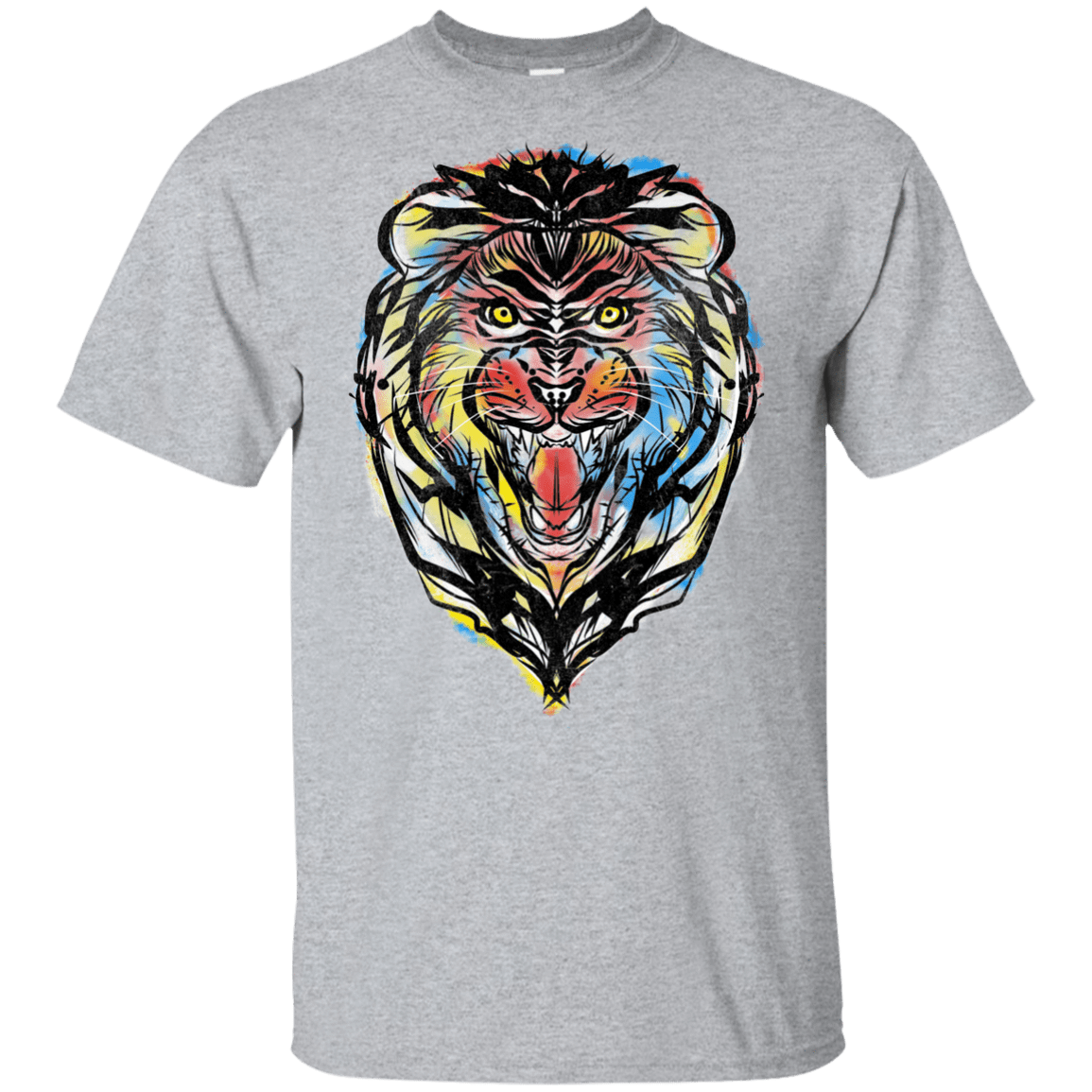 T-Shirts Sport Grey / YXS Stencil Lion Youth T-Shirt