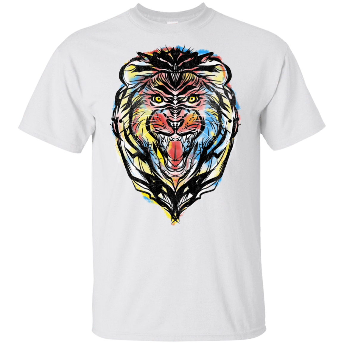 T-Shirts White / YXS Stencil Lion Youth T-Shirt