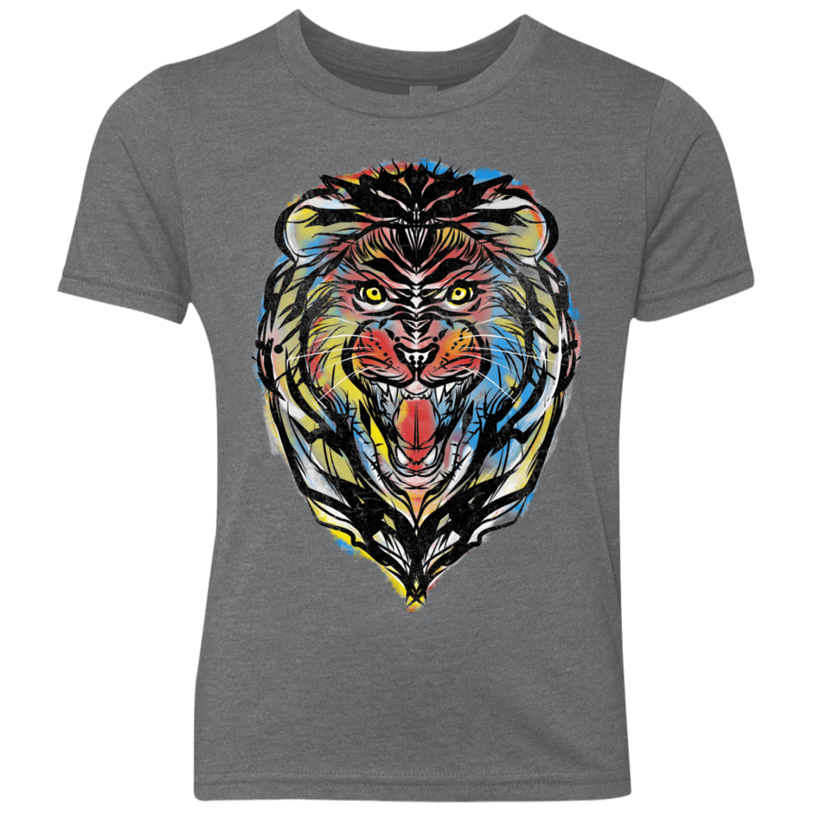 Stencil Lion Youth Triblend T-Shirt