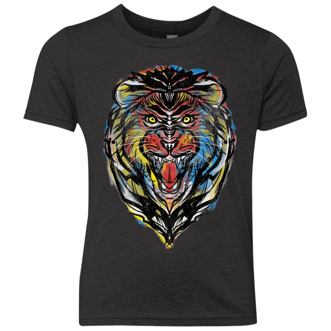 Stencil Lion Youth Triblend T-Shirt