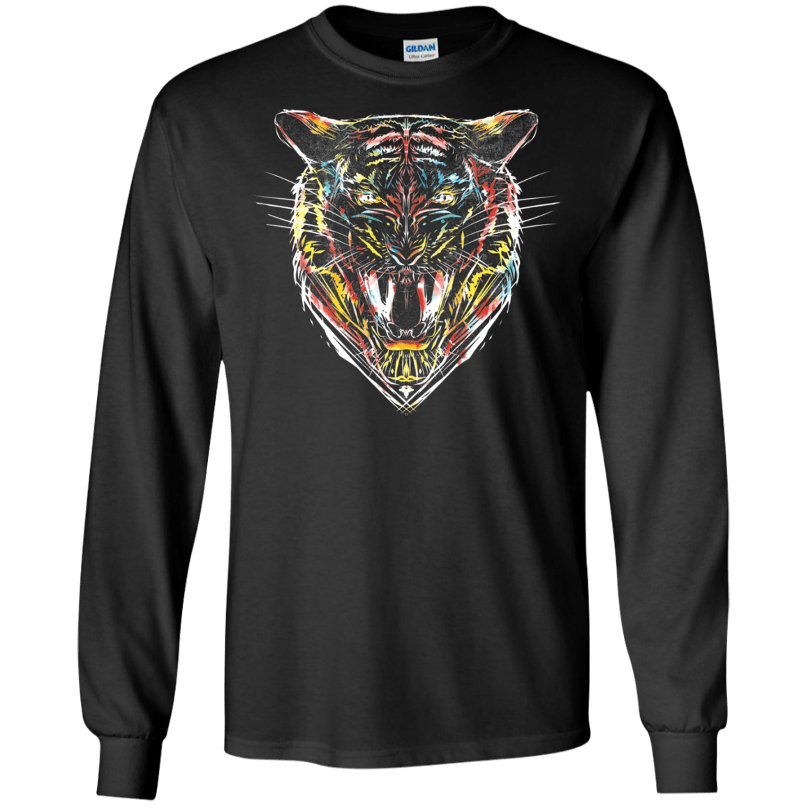 Stencil Tiger Men's Long Sleeve T-Shirt