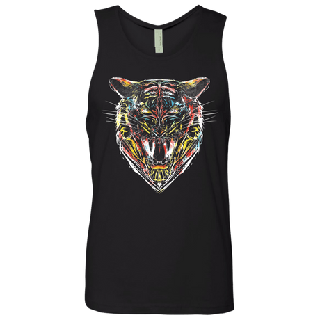 T-Shirts Black / S Stencil Tiger Men's Premium Tank Top