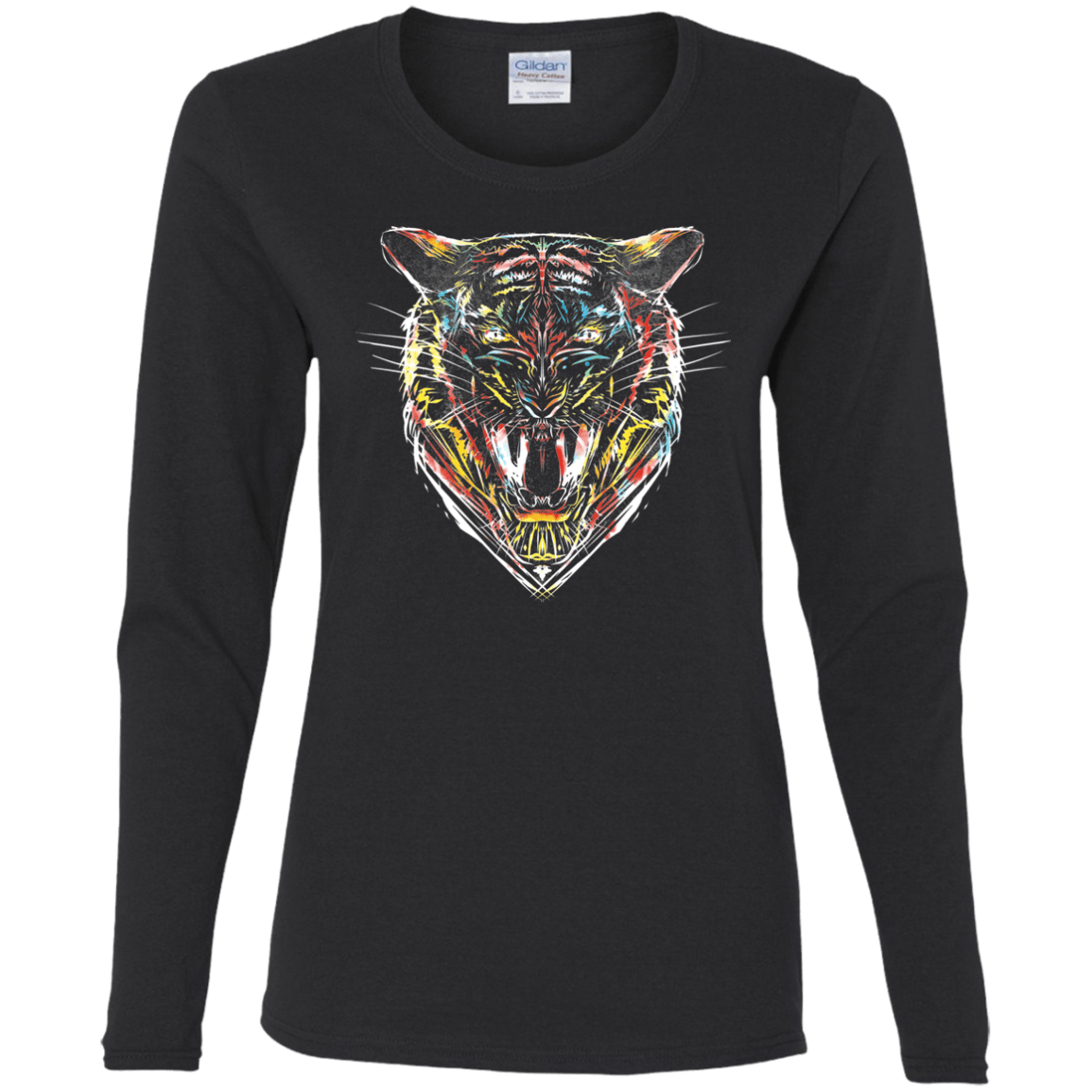 Stencil Tiger Women's Long Sleeve T-Shirt