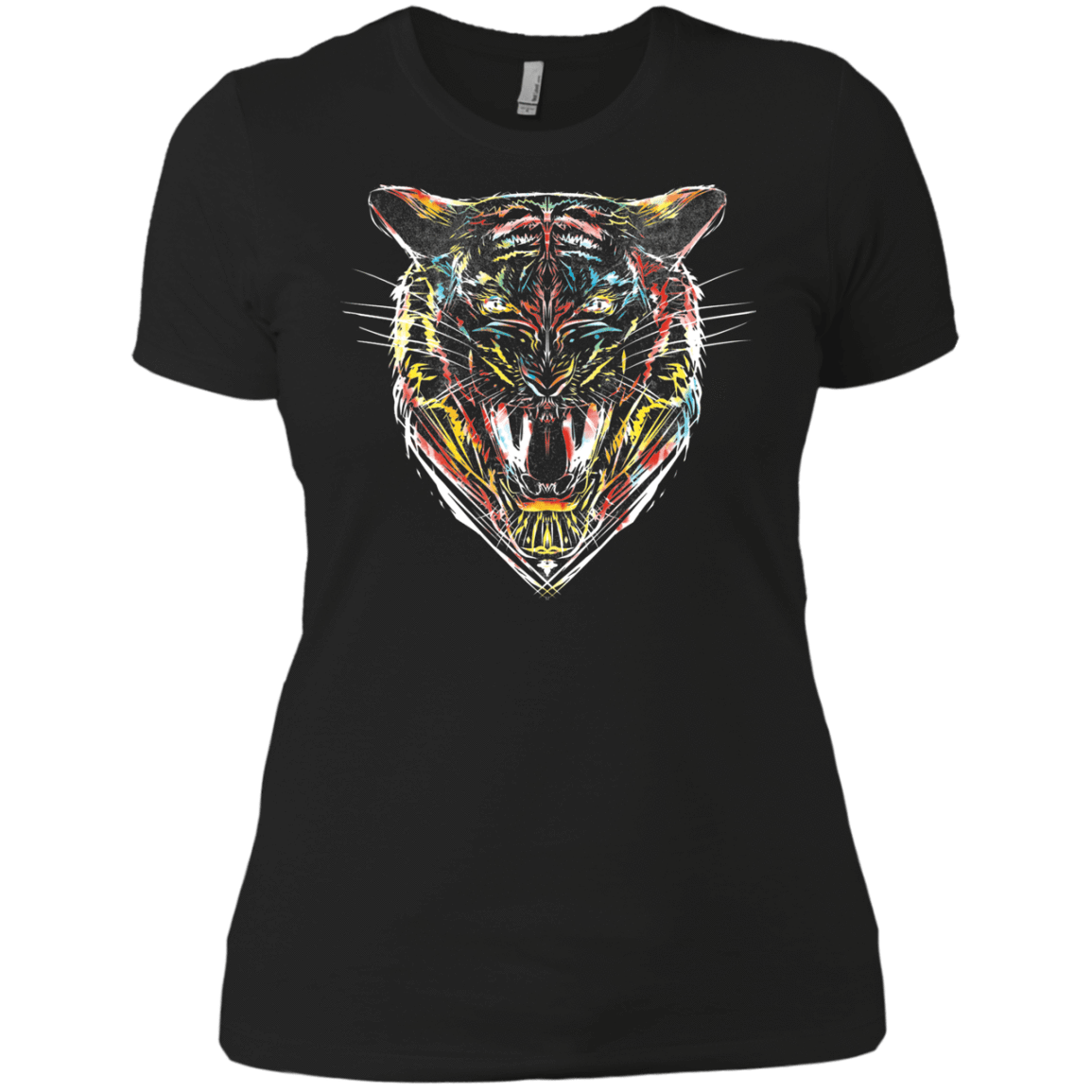 T-Shirts Black / X-Small Stencil Tiger Women's Premium T-Shirt