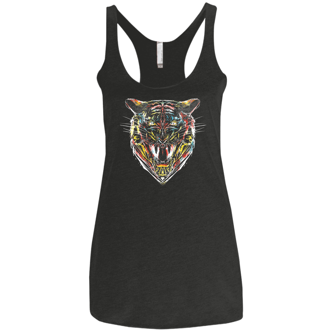Stencil Tiger Women's Triblend Racerback Tank