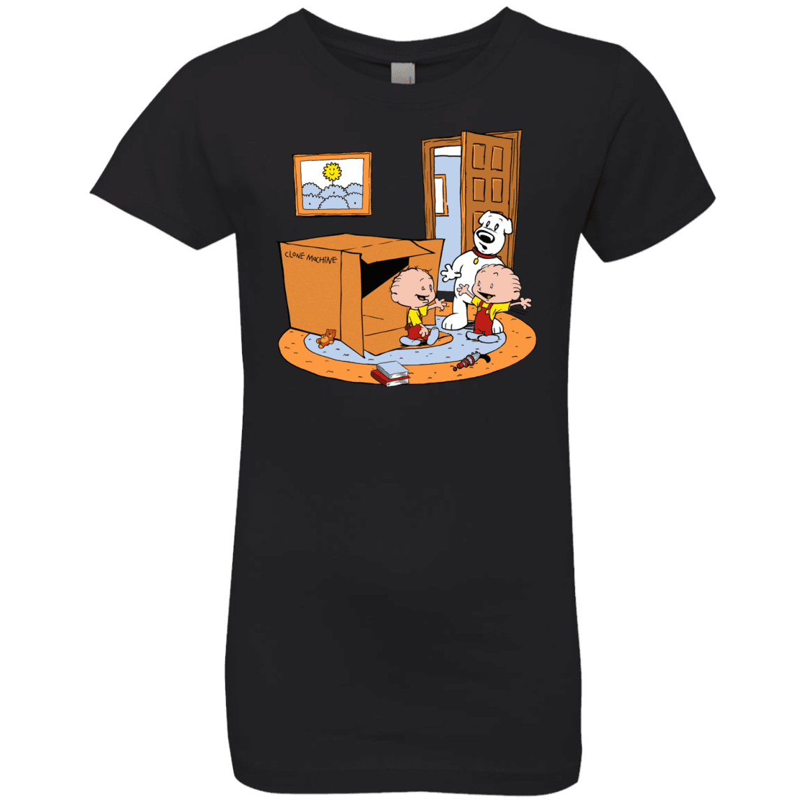 T-Shirts Black / YXS Stewie and Brian Girls Premium T-Shirt