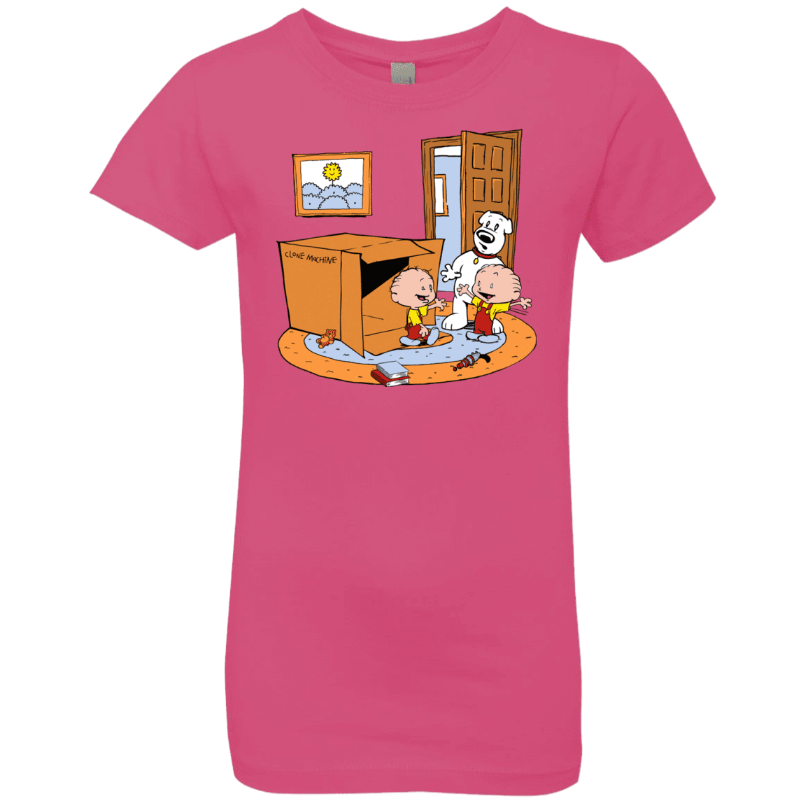 T-Shirts Hot Pink / YXS Stewie and Brian Girls Premium T-Shirt