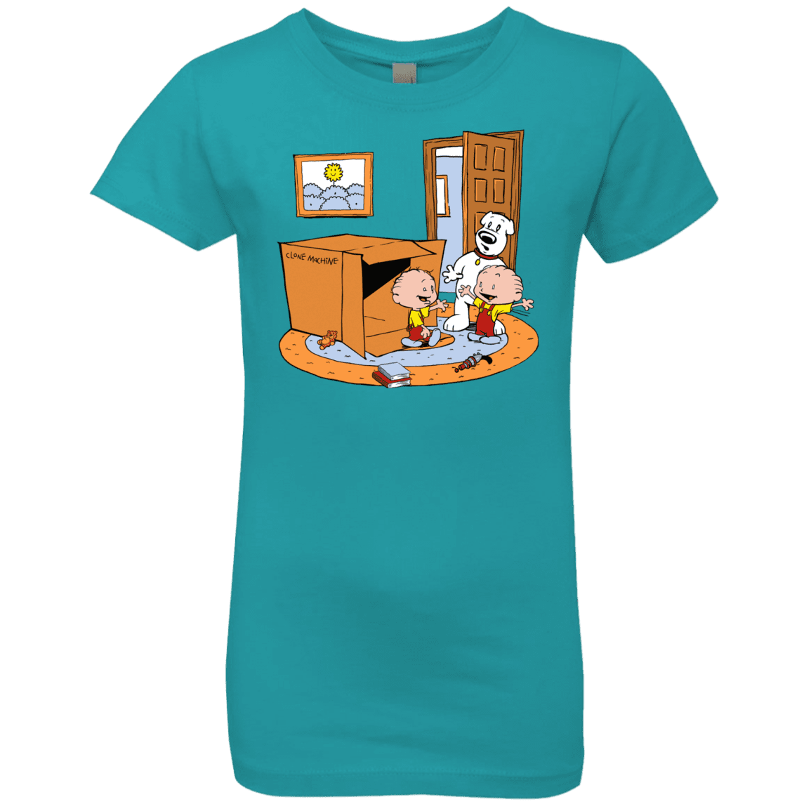 T-Shirts Tahiti Blue / YXS Stewie and Brian Girls Premium T-Shirt