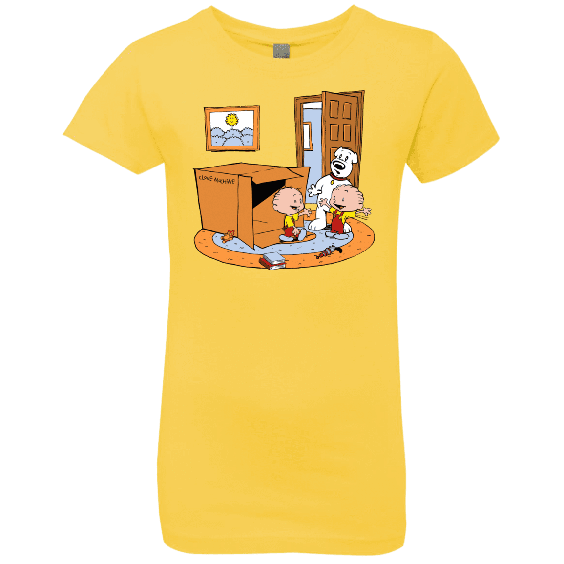 T-Shirts Vibrant Yellow / YXS Stewie and Brian Girls Premium T-Shirt