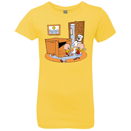 T-Shirts Vibrant Yellow / YXS Stewie and Brian Girls Premium T-Shirt