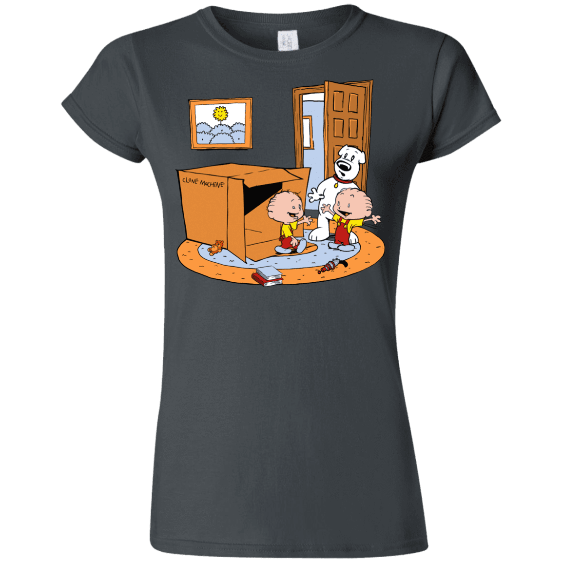T-Shirts Charcoal / S Stewie and Brian Junior Slimmer-Fit T-Shirt