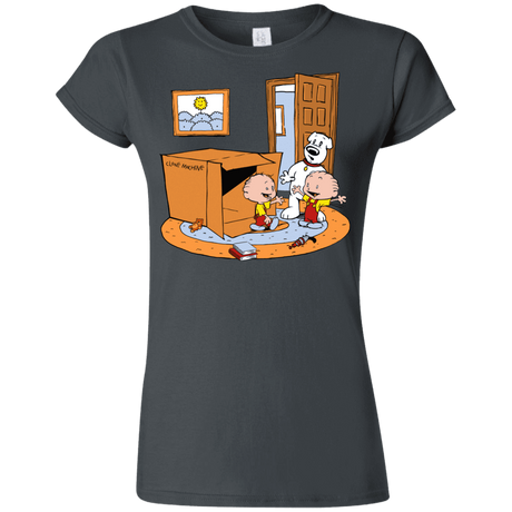 T-Shirts Charcoal / S Stewie and Brian Junior Slimmer-Fit T-Shirt