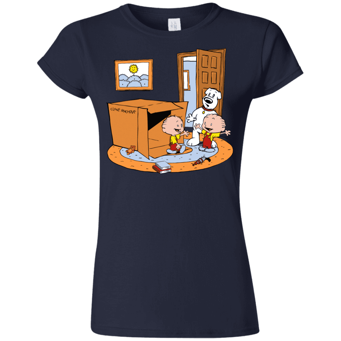 T-Shirts Navy / S Stewie and Brian Junior Slimmer-Fit T-Shirt