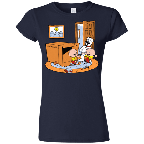 T-Shirts Navy / S Stewie and Brian Junior Slimmer-Fit T-Shirt