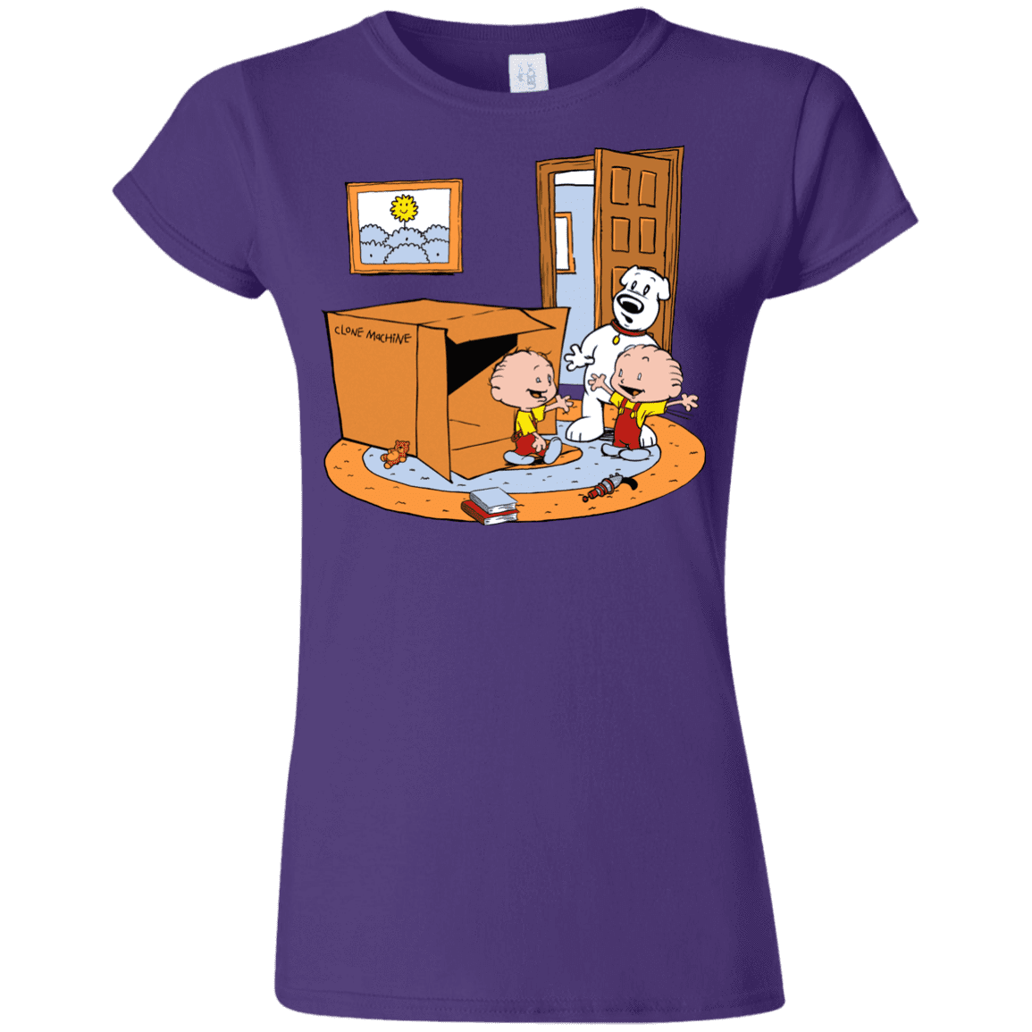 T-Shirts Purple / S Stewie and Brian Junior Slimmer-Fit T-Shirt