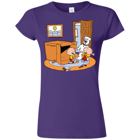 T-Shirts Purple / S Stewie and Brian Junior Slimmer-Fit T-Shirt