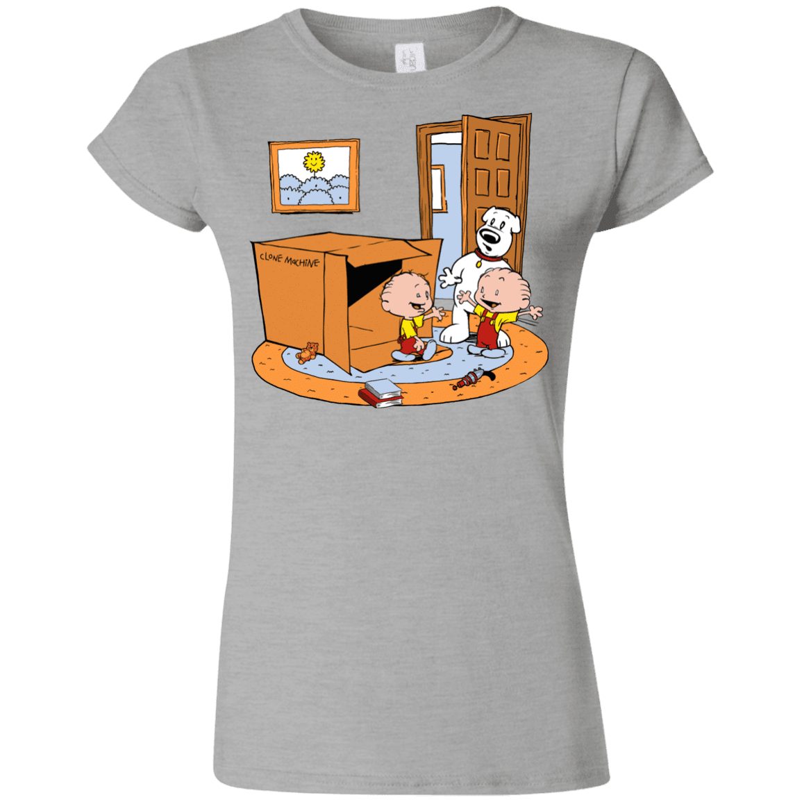 T-Shirts Sport Grey / S Stewie and Brian Junior Slimmer-Fit T-Shirt