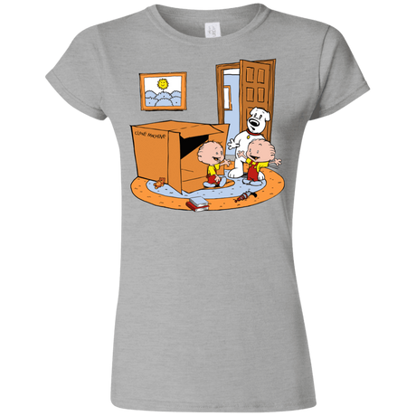 T-Shirts Sport Grey / S Stewie and Brian Junior Slimmer-Fit T-Shirt