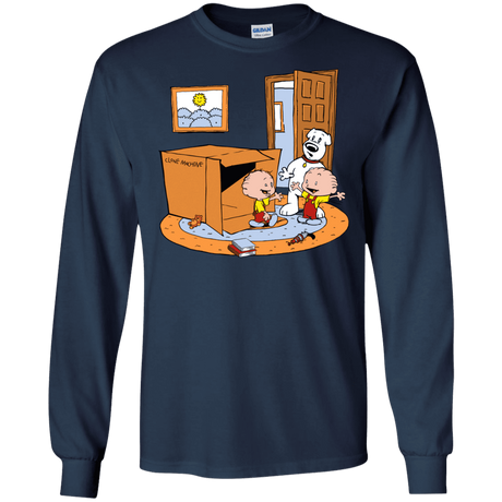 T-Shirts Navy / S Stewie and Brian Men's Long Sleeve T-Shirt