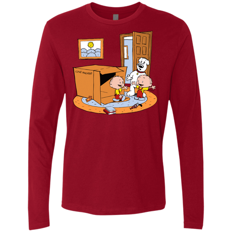 T-Shirts Cardinal / S Stewie and Brian Men's Premium Long Sleeve