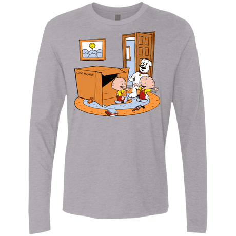 T-Shirts Heather Grey / S Stewie and Brian Men's Premium Long Sleeve