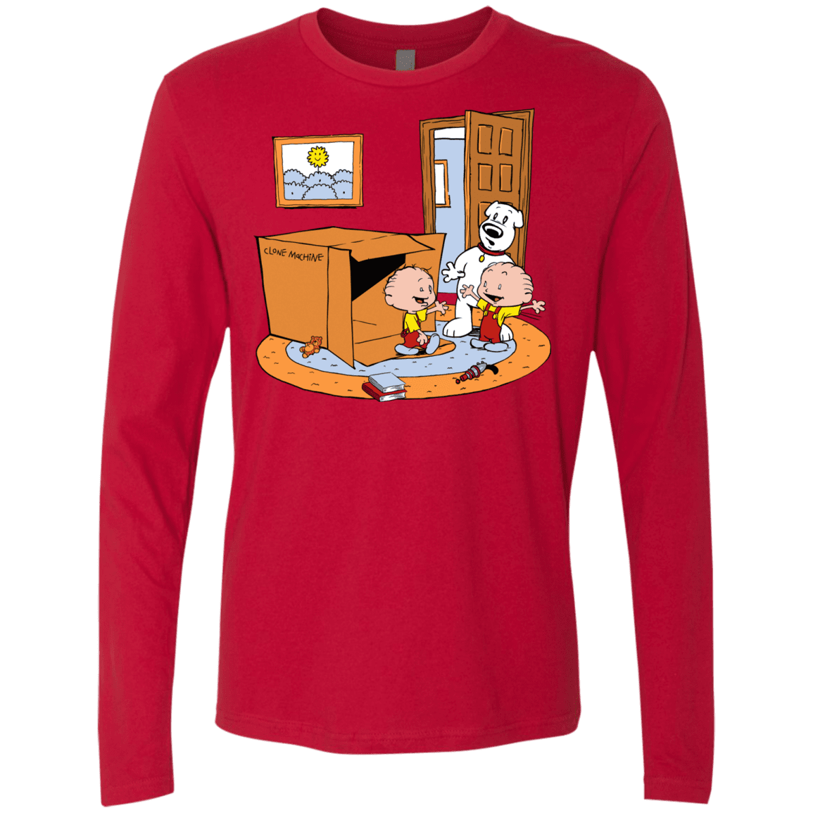 T-Shirts Red / S Stewie and Brian Men's Premium Long Sleeve