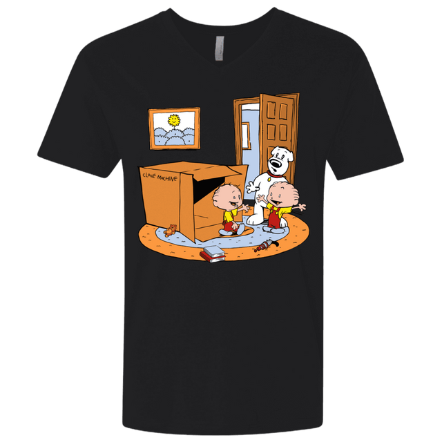 T-Shirts Black / X-Small Stewie and Brian Men's Premium V-Neck