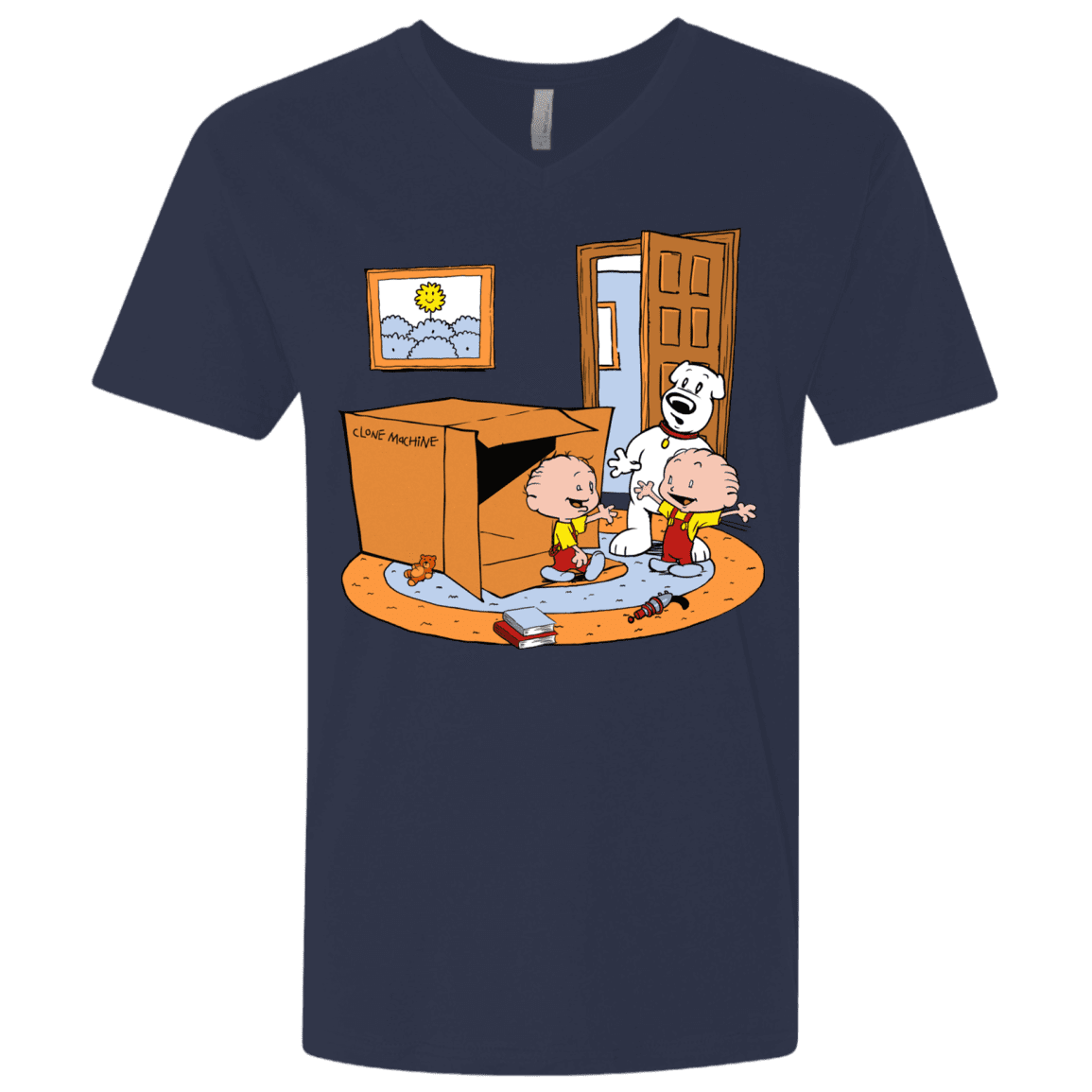 T-Shirts Midnight Navy / X-Small Stewie and Brian Men's Premium V-Neck