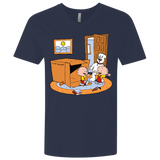 T-Shirts Midnight Navy / X-Small Stewie and Brian Men's Premium V-Neck
