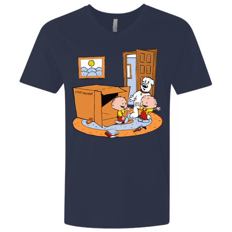 T-Shirts Midnight Navy / X-Small Stewie and Brian Men's Premium V-Neck