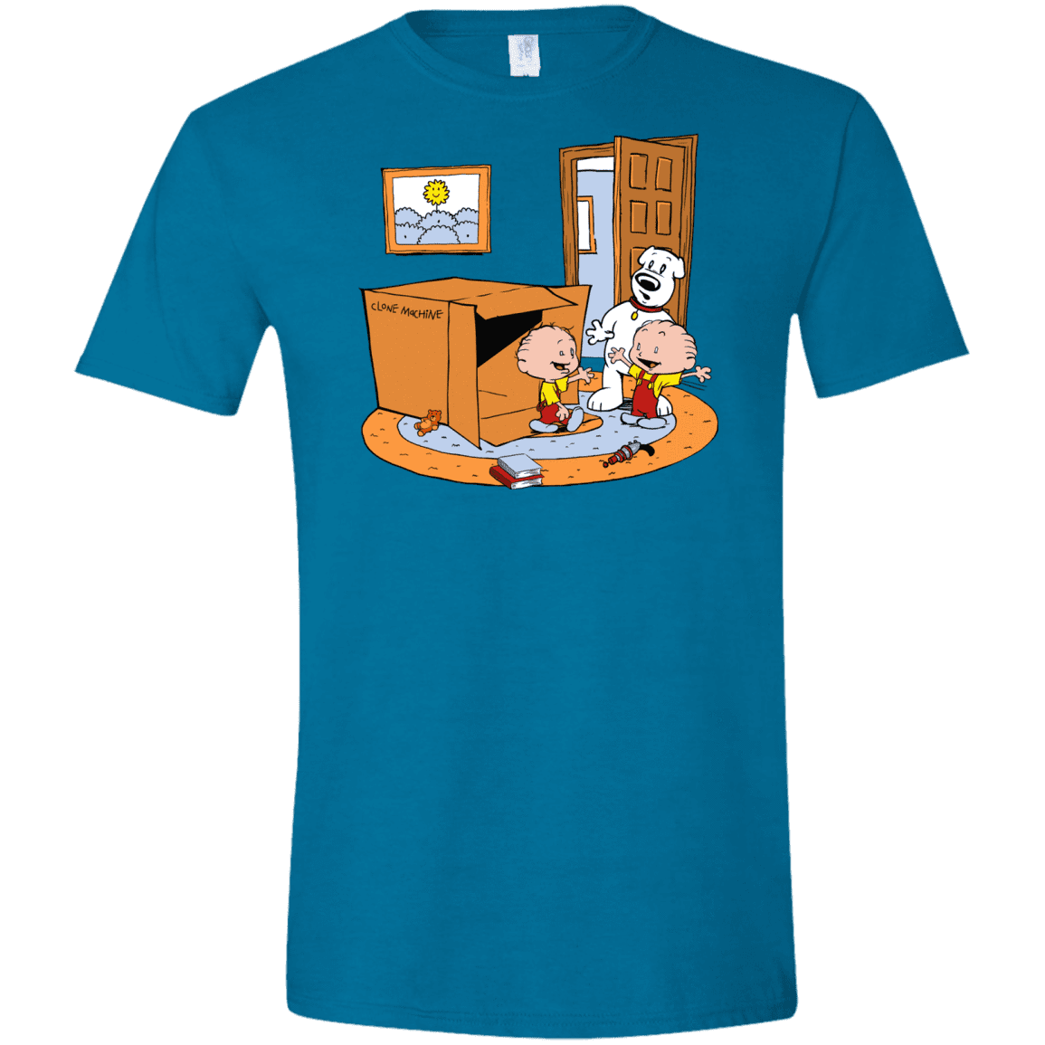 T-Shirts Antique Sapphire / S Stewie and Brian Men's Semi-Fitted Softstyle