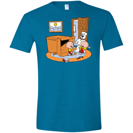 T-Shirts Antique Sapphire / S Stewie and Brian Men's Semi-Fitted Softstyle