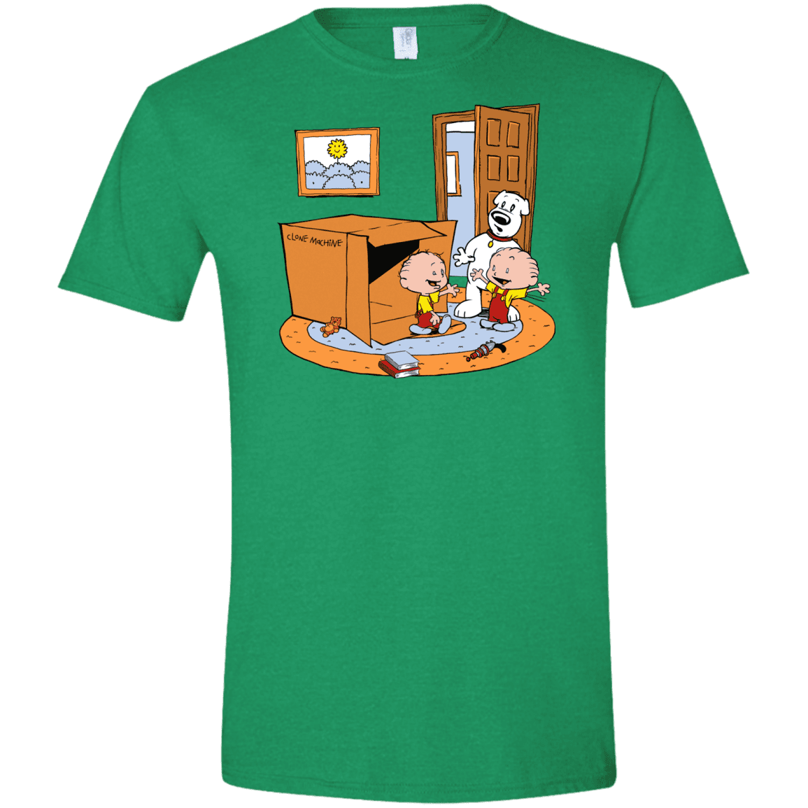 T-Shirts Heather Irish Green / S Stewie and Brian Men's Semi-Fitted Softstyle