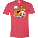 T-Shirts Heather Red / S Stewie and Brian Men's Semi-Fitted Softstyle