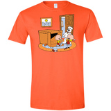 T-Shirts Orange / S Stewie and Brian Men's Semi-Fitted Softstyle