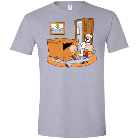 T-Shirts Sport Grey / X-Small Stewie and Brian Men's Semi-Fitted Softstyle