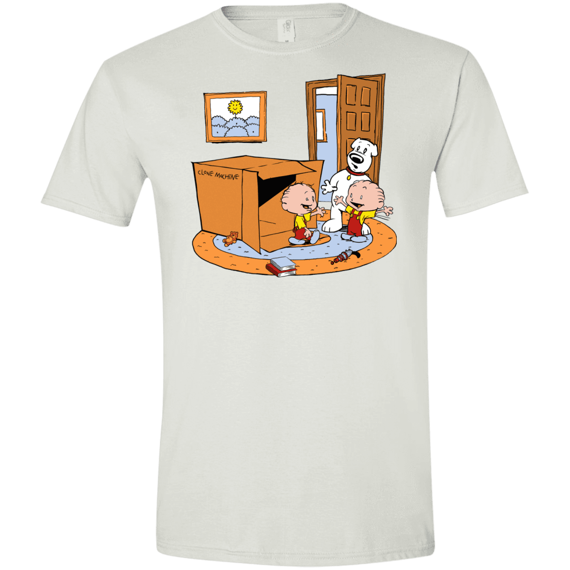 T-Shirts White / X-Small Stewie and Brian Men's Semi-Fitted Softstyle