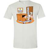 T-Shirts White / X-Small Stewie and Brian Men's Semi-Fitted Softstyle