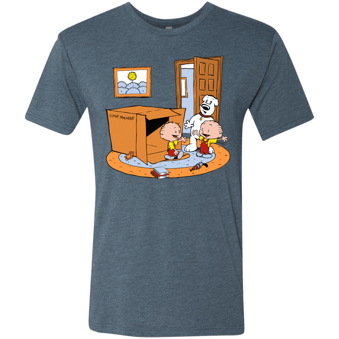 T-Shirts Indigo / S Stewie and Brian Men's Triblend T-Shirt