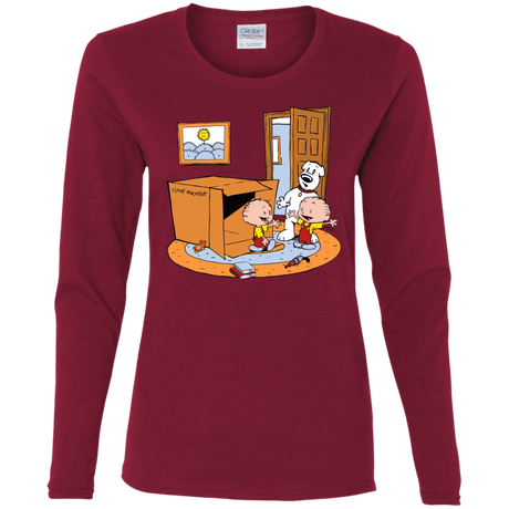 T-Shirts Cardinal / S Stewie and Brian Women's Long Sleeve T-Shirt