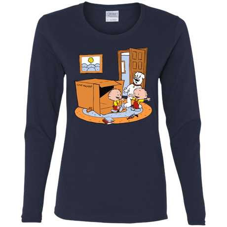 T-Shirts Navy / S Stewie and Brian Women's Long Sleeve T-Shirt