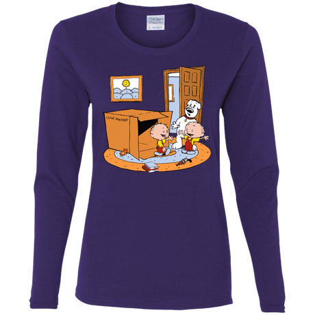 T-Shirts Purple / S Stewie and Brian Women's Long Sleeve T-Shirt