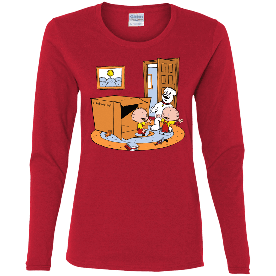 T-Shirts Red / S Stewie and Brian Women's Long Sleeve T-Shirt