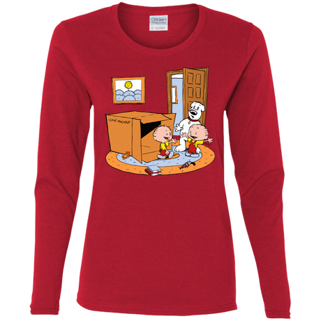 T-Shirts Red / S Stewie and Brian Women's Long Sleeve T-Shirt
