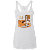 T-Shirts Heather White / X-Small Stewie and Brian Women's Triblend Racerback Tank