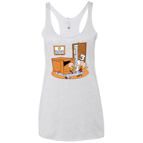 T-Shirts Heather White / X-Small Stewie and Brian Women's Triblend Racerback Tank